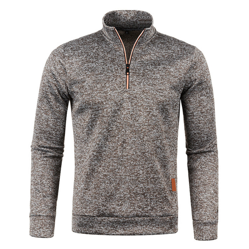 Pull tricoté doux pour femme avec col polo