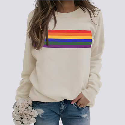 Pull tendance coloré à motifs pour femmes