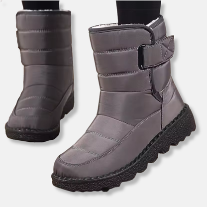 Bottes d'hiver femme mi-mollet matelassées antidérapantes