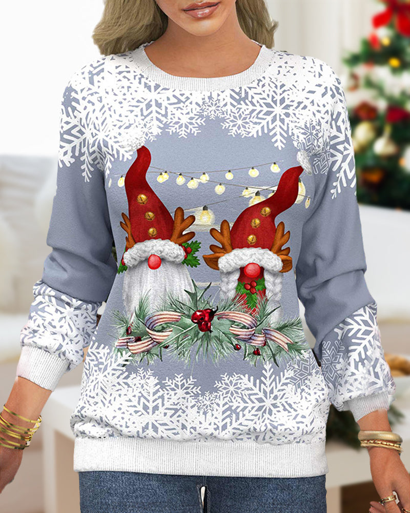 Sweat-shirt de Noël Rouge festif