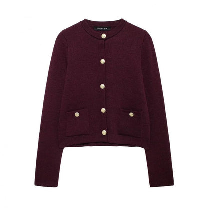 Cardigan chic pour femme avec boutons dorés