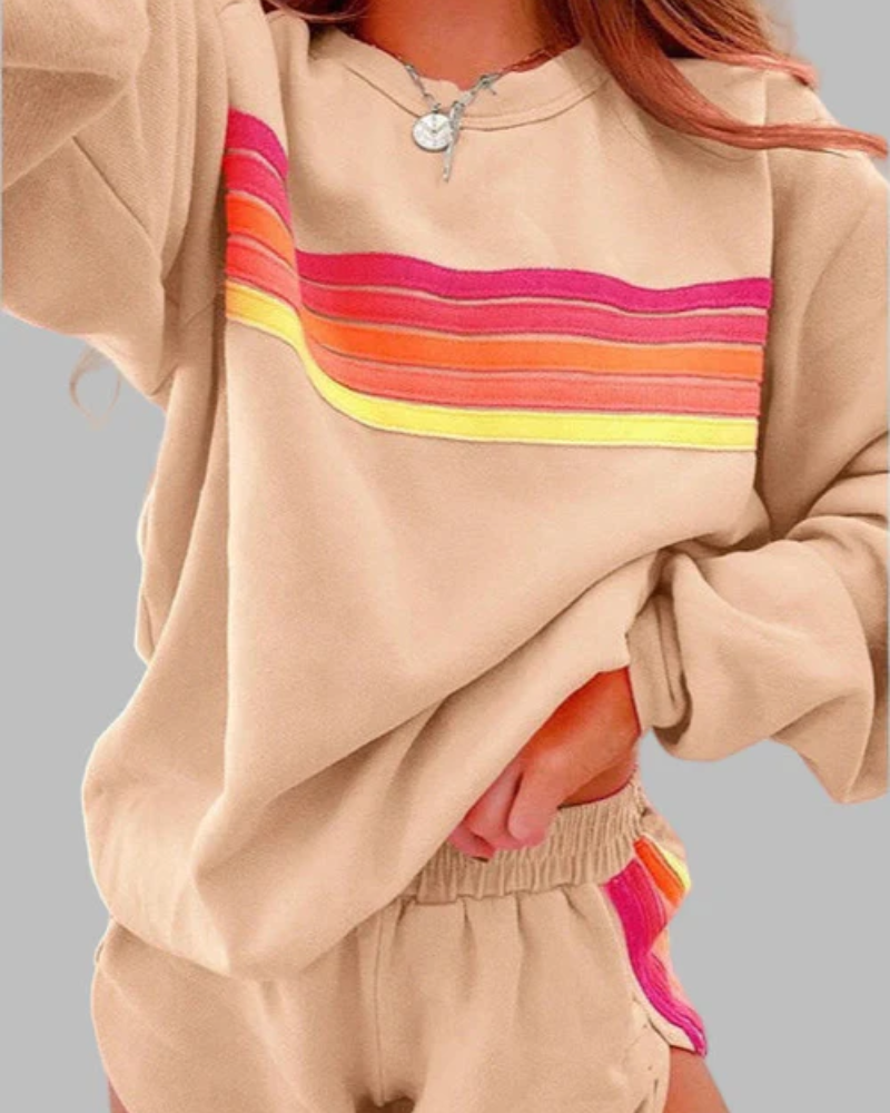 Ensemble de pyjama rayé pour femme