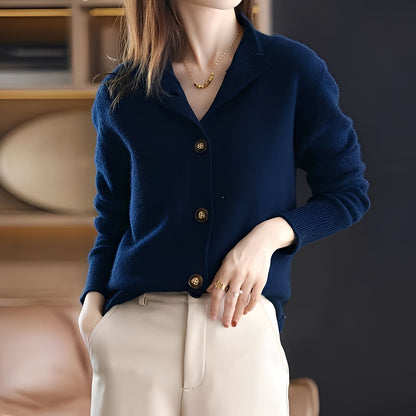 Pull en laine doux pour femme classique et confortable