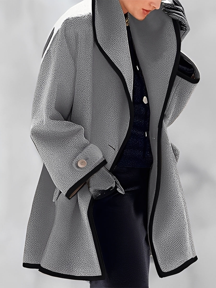 Écharpe Femme Manteau en Laine avec Capuche Chaud