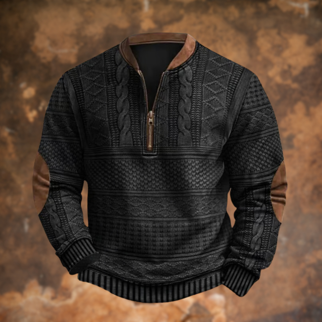 Veste d'hiver homme classique doublée fourrure noire