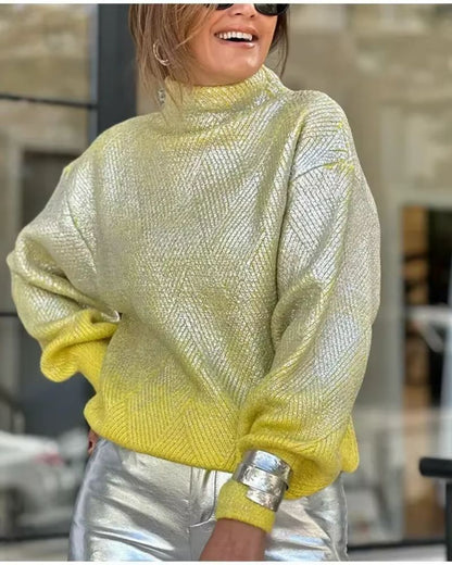 Pull en maille tendance effet scintillant