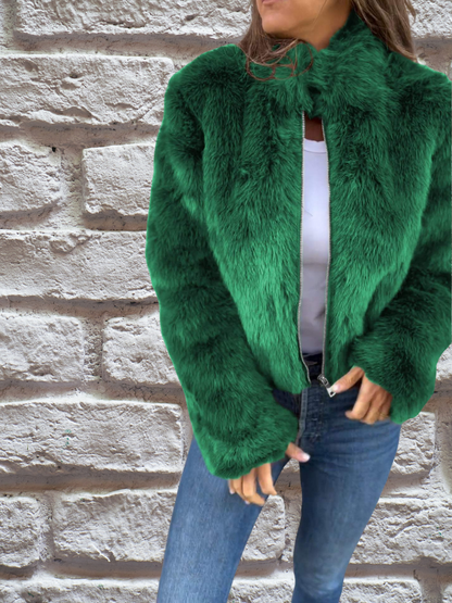 Veste élégante en fourrure pour femme Qualité Luxe