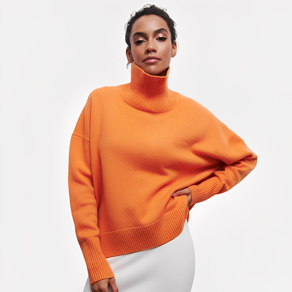 Pull pour femme Col montant décontracté