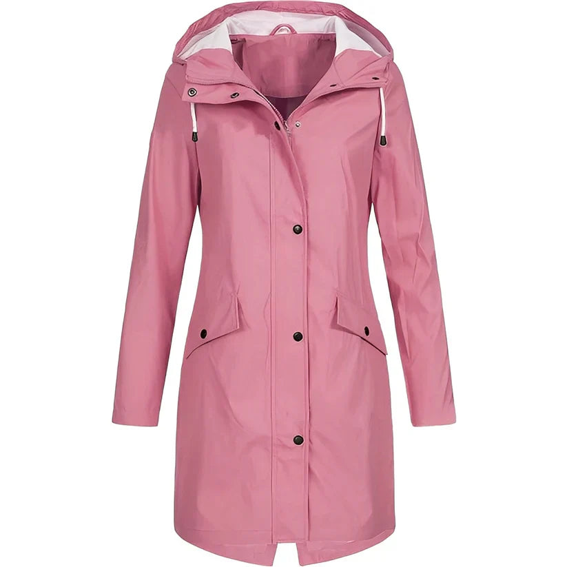 Manteau imperméable long et polyvalent pour femme