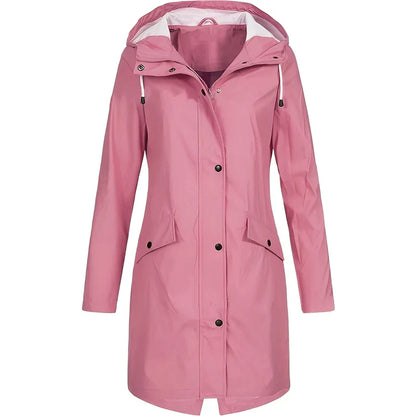 Manteau imperméable long et polyvalent pour femme