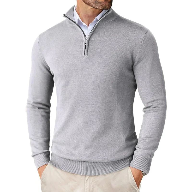 Pull pour homme moderne sweat demi-zip