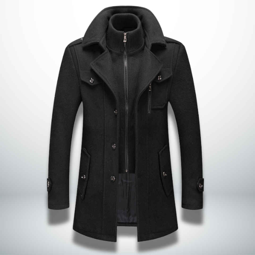 Manteau homme moderne fermeture boutonnée