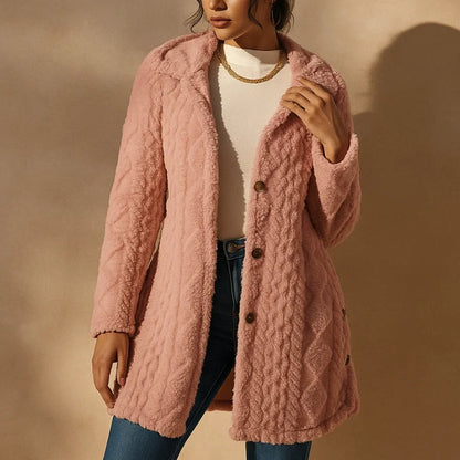 Manteau en peluche doux pour femme Nova Style