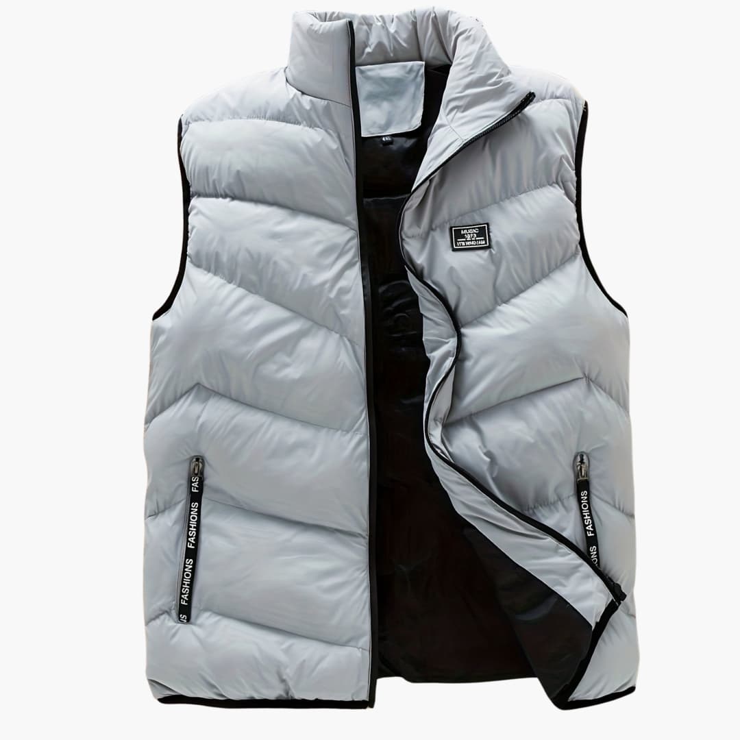 Gilet pratique pour homme fermeture éclair décontracté
