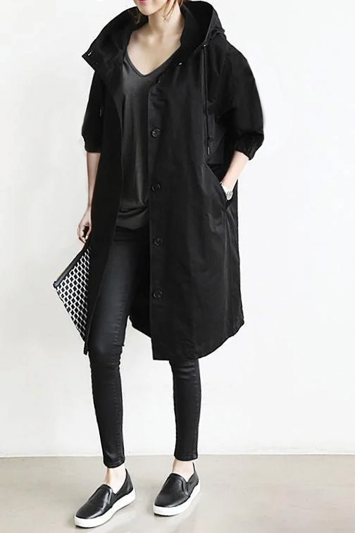 Trench-coat stylé avec capuche