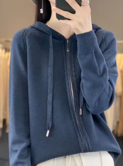 Cardigan à capuche douillet