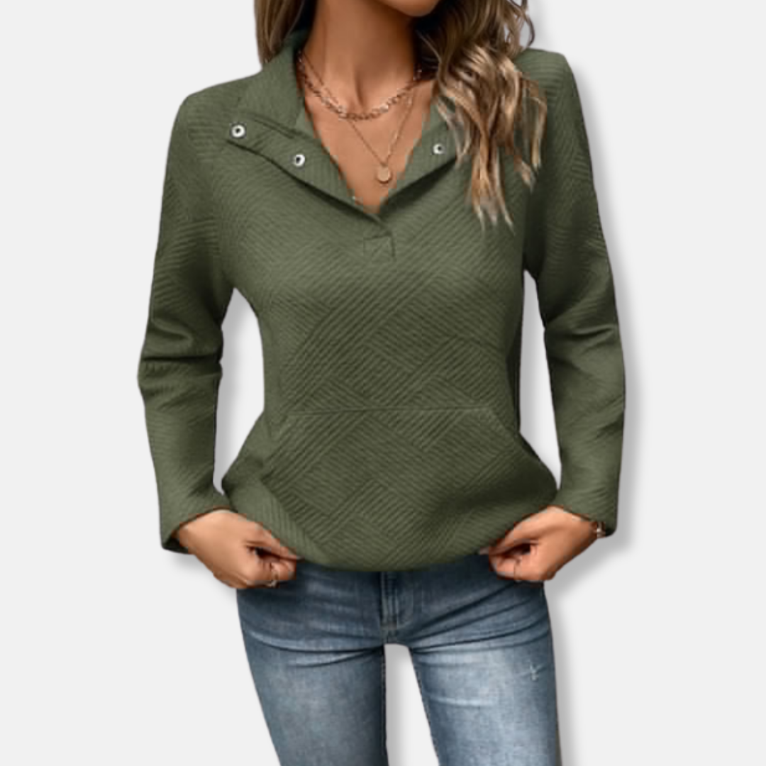 Sweat-shirt douillet avec col en coton