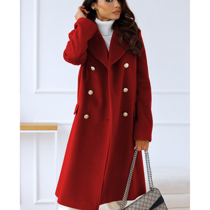 Manteau d'hiver long, chaud et élégant pour femme
