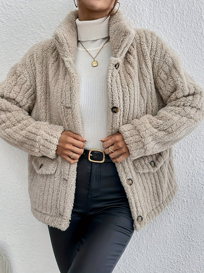 Veste teddy souple Écharpe femme