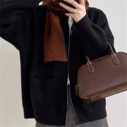 Grand gilet oversize avec fermeture éclair et poches