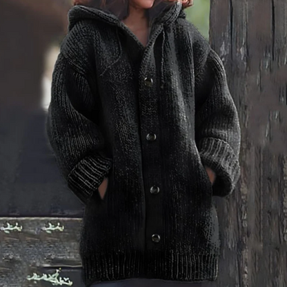 Gilet surdimensionné chaud à capuche