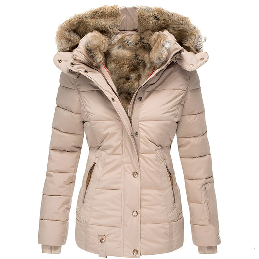 Elegante Damenjacke mit Pelzcollar - IdealeKleiden