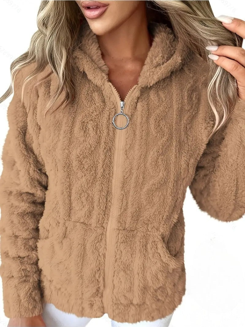 Sweat à capuche doux et confortable avec fermeture éclair