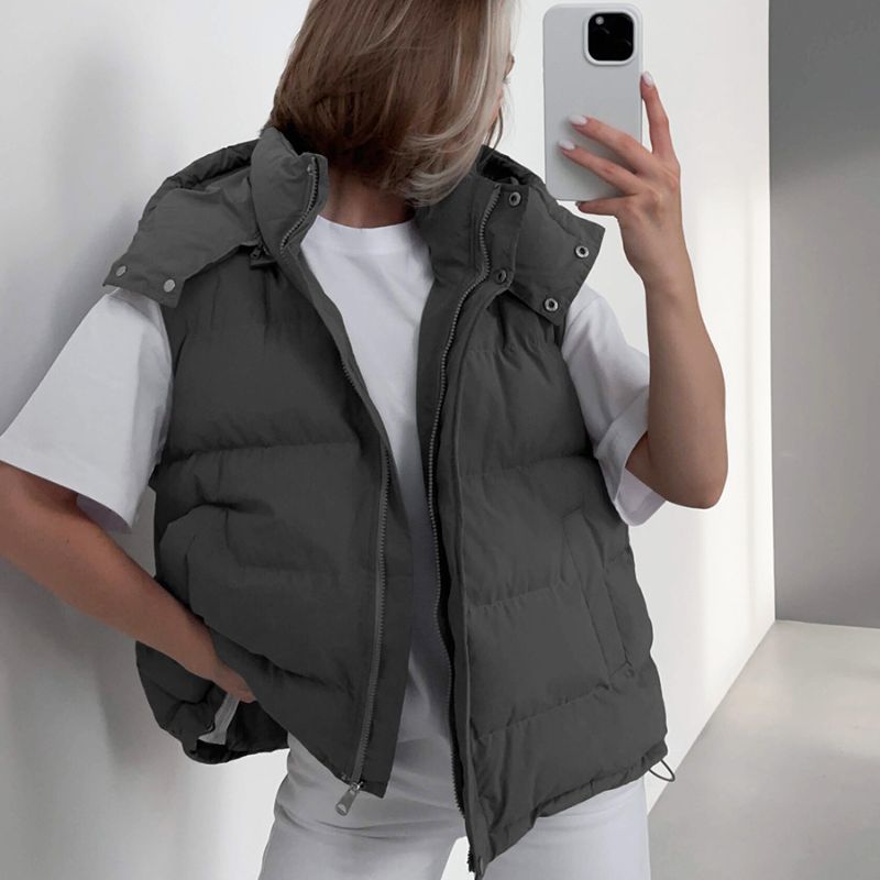 Gilet matelassé chaud femme hiver