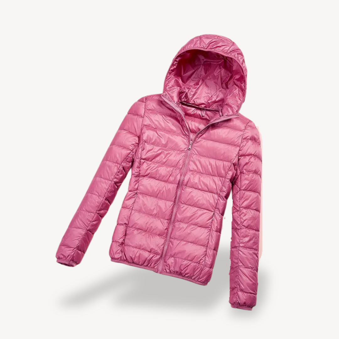 Doudoune légère à capuche pour femme