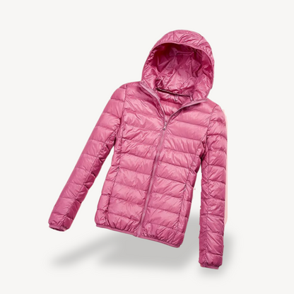 Doudoune légère à capuche pour femme