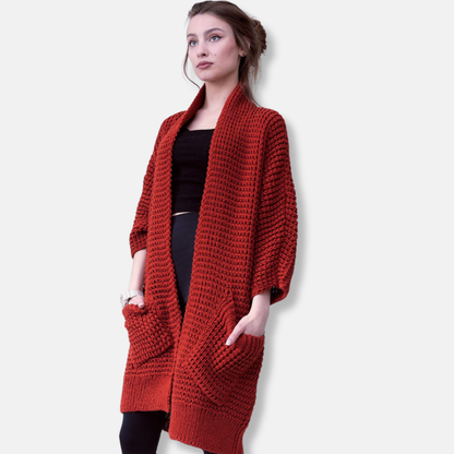 Grand cardigan Oversize Ouvert sur le devant