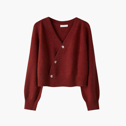 Gilet élégant col V Femme Cardigan Moderne