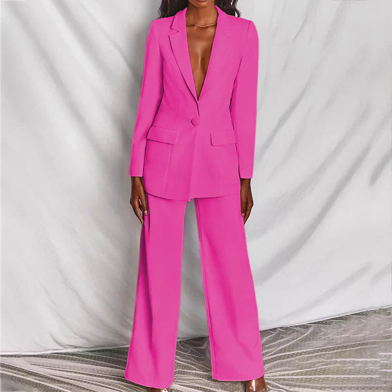 Ensemble élégant tailleur-pantalon femme