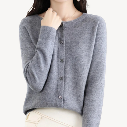 Gilet long doux pour femme en cachemire