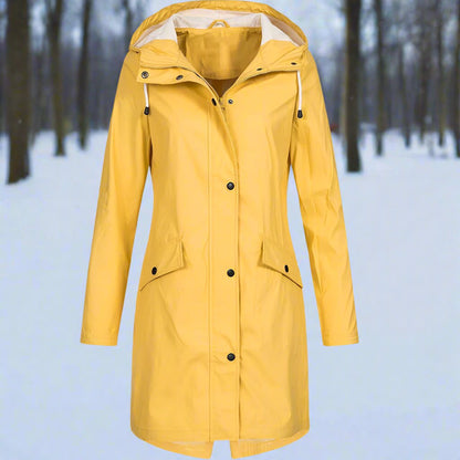 Imperméable à capuche ample pour femme