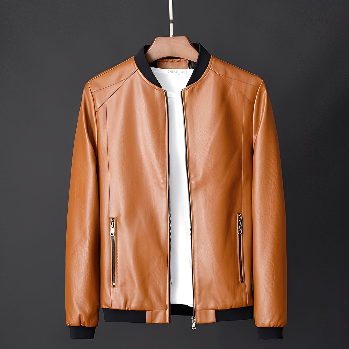 Blouson en cuir sur mesure pour homme style motard