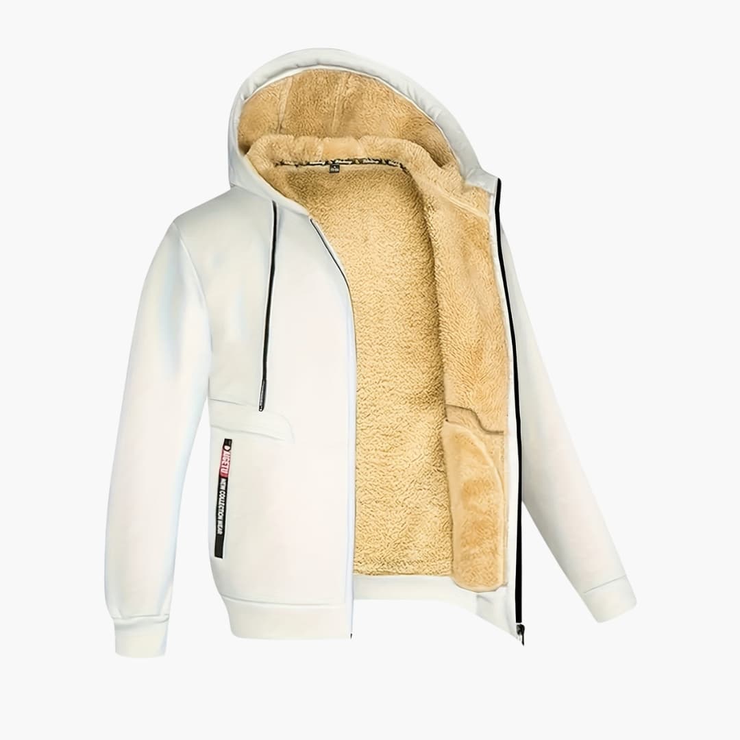 Veste douillette pour homme Doublure polaire Capuche chaude