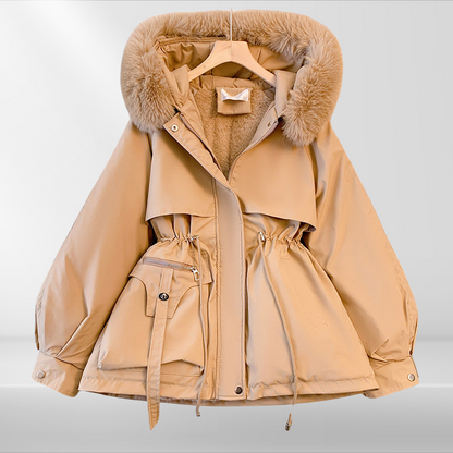 Doudoune femme chaude col amovible