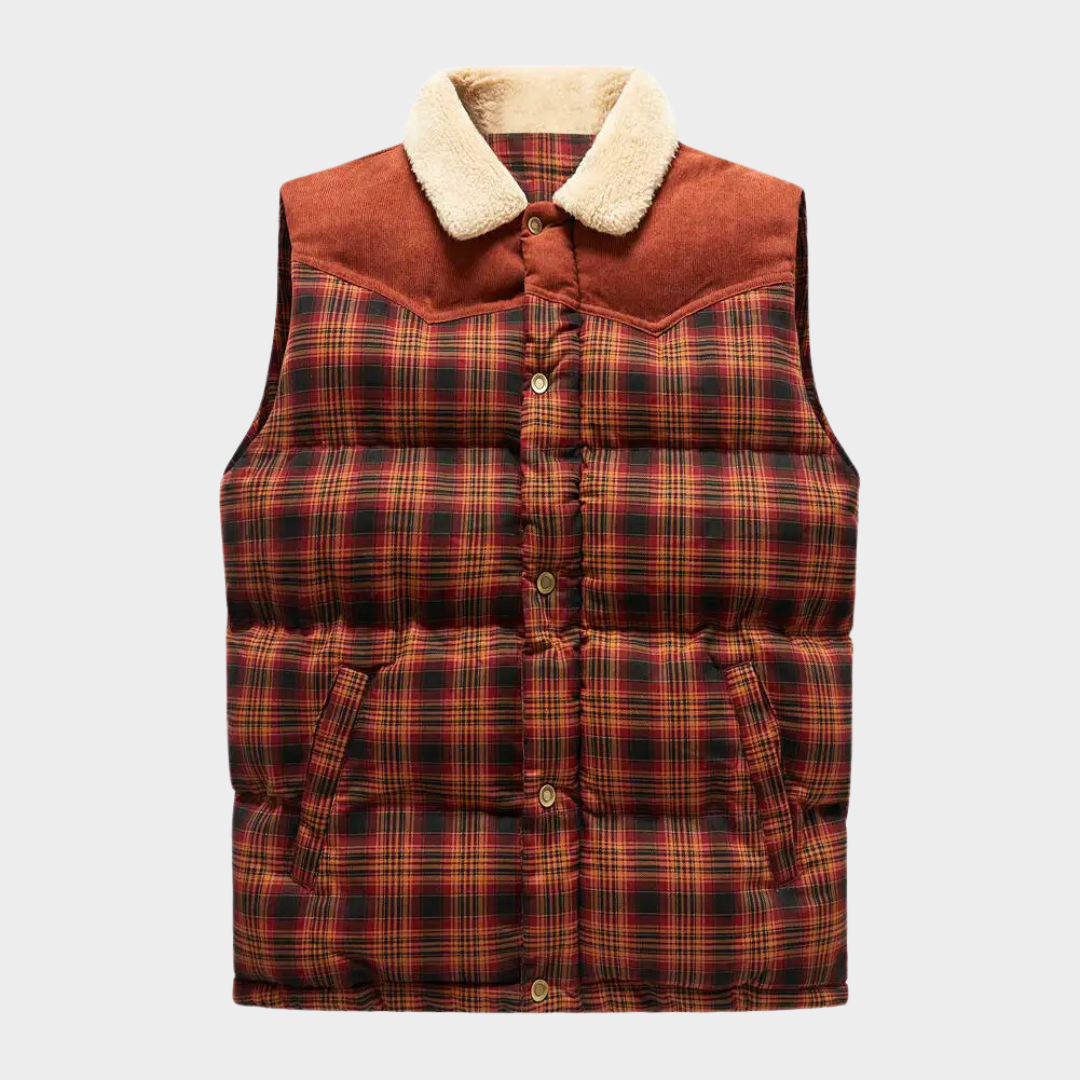 Bodywarmer classique à carreaux pour homme