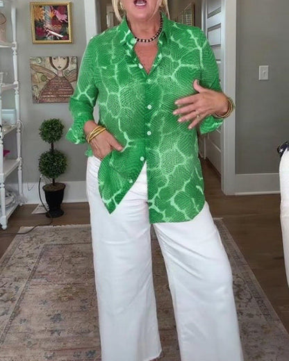 Robe boutonnée texturée
