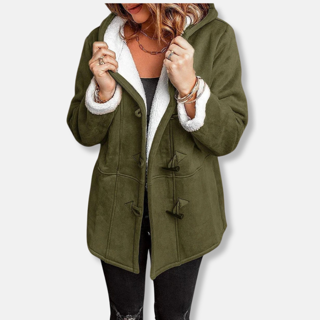 Veste polaire douillette avec capuche doublée de peluche