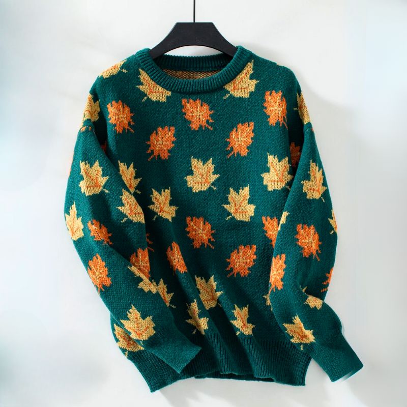 Pull tricoté d'automne Confortable Doré