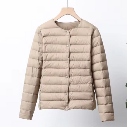 Veste légère pour femme | Doudoune imperméable sans col