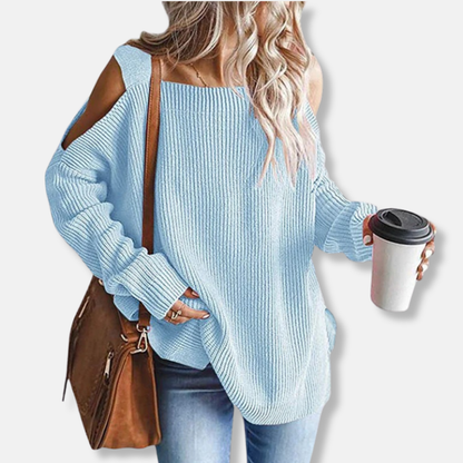 Sweatshirt douillet Épaule dénudée Coupe ample
