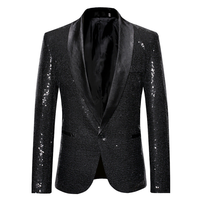 Blazer élégant à sequins pour homme, tenue de soirée