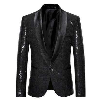 Blazer élégant à sequins pour homme, tenue de soirée