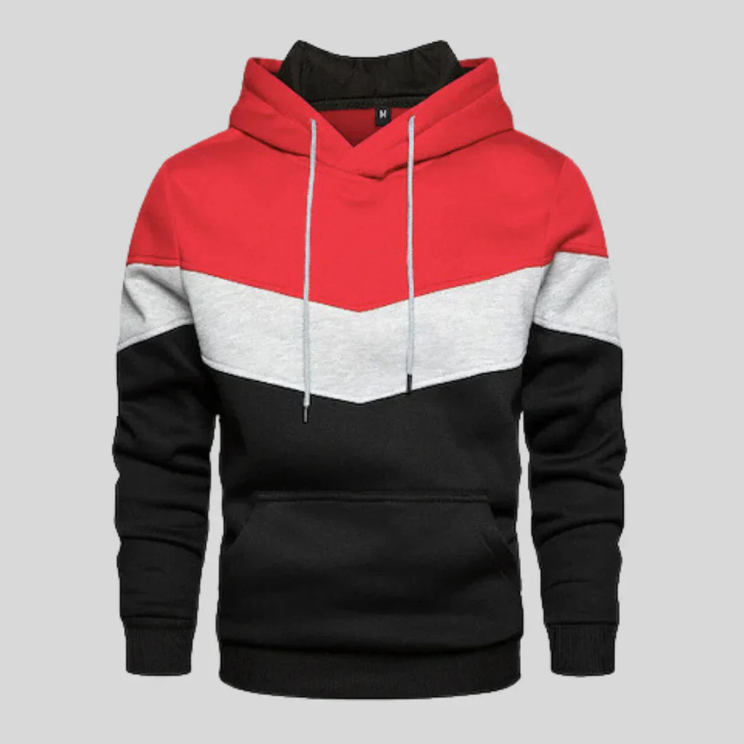 Pull tricoté patchwork pour hommes moderne