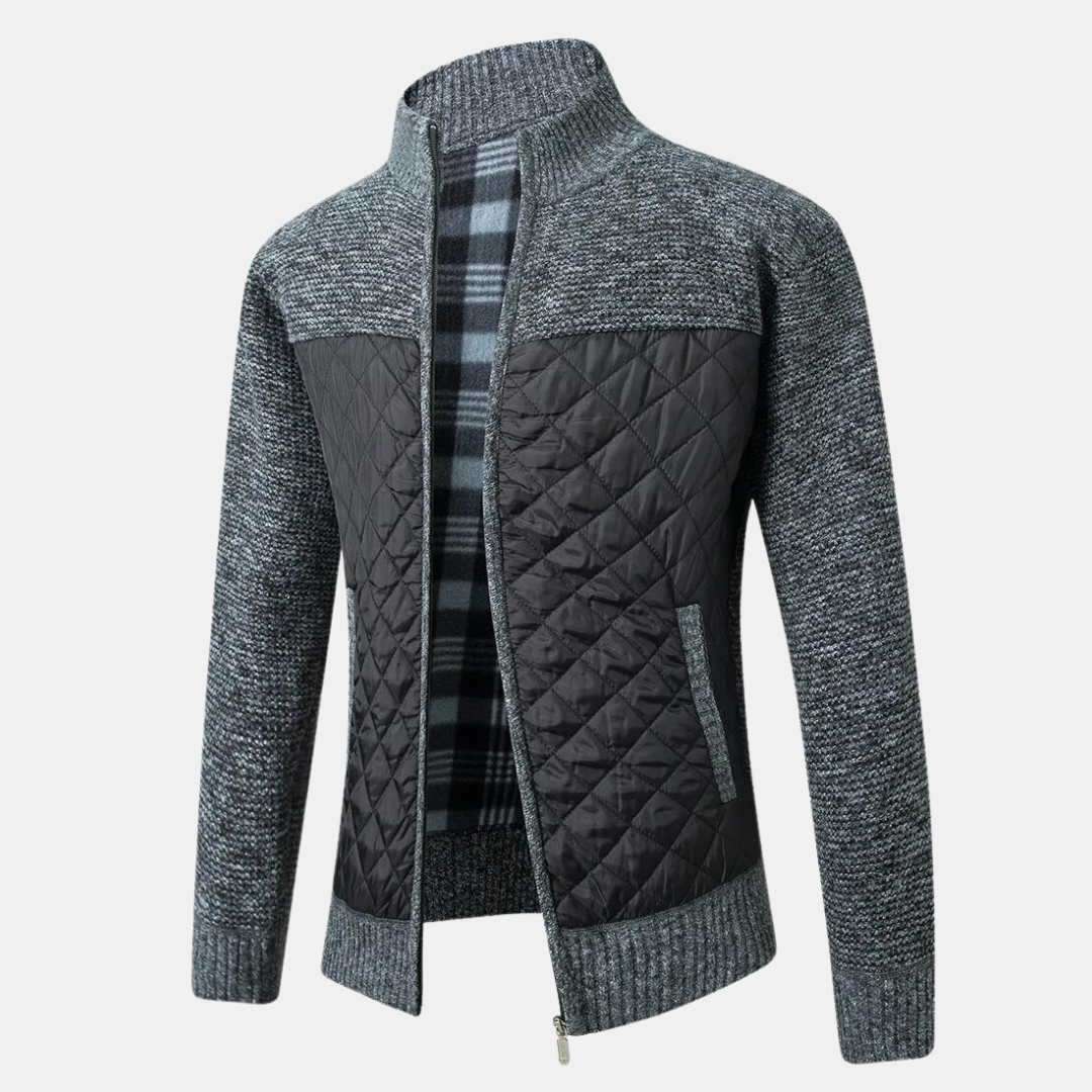 Cardigan homme col montant élégance