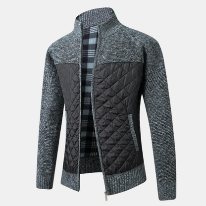 Cardigan homme col montant élégance