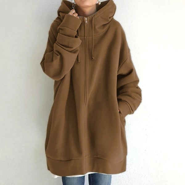 Parka femme capuche fermeture éclair automne-hiver